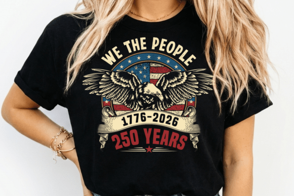 250th America Anniversary T-shirt Design: A Patriotic Design Asset