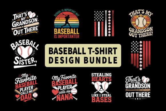 Baseball T-shirt Design Bundle: Elevate Your Creative Projects