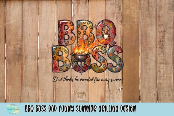 BBQ Boss Dad Funny Summer Grilling Design