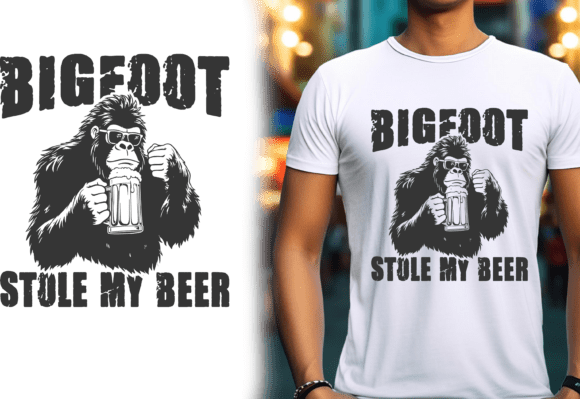 Bigfoot Beer T-Shirt Design: A Vector Asset for Modern Branding