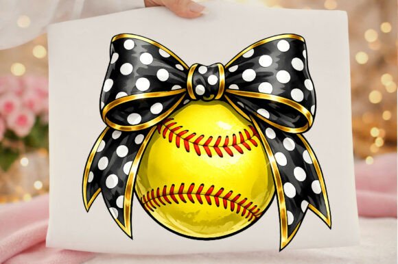 Coquette Bow Softball Png T-Shirt Design: A Creative Asset for Modern Branding
