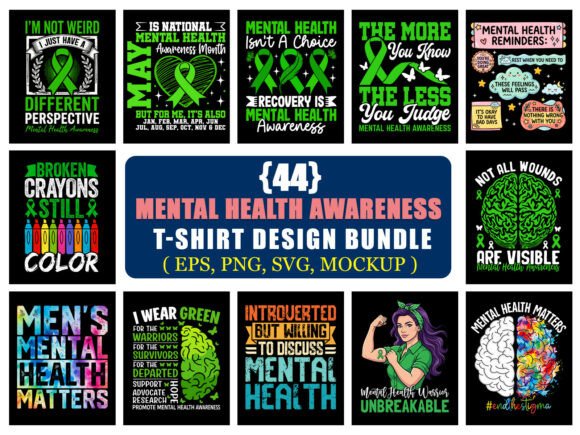 Elevate Your Brand with a Mental Health T-Shirt Design Bundle