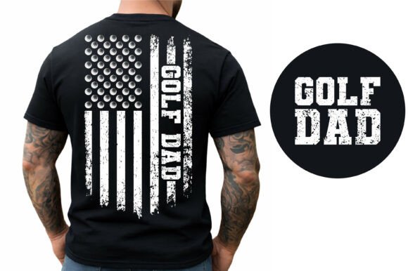Golf Dad American Flag Design: A Patriotic Visual Asset