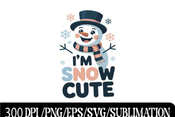 I'm Snow Cute Snowman Design: Festive Charm for Creative Projects