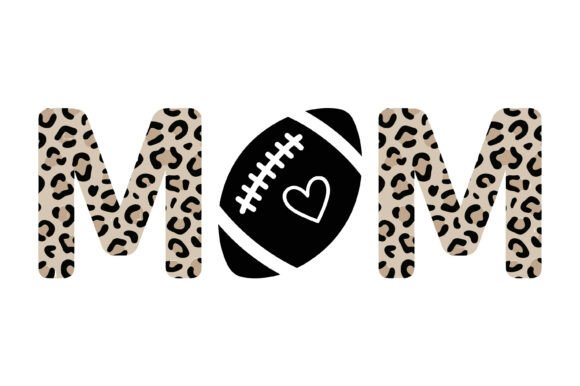 Leopard Mom Football Love Design: A Creative Asset
