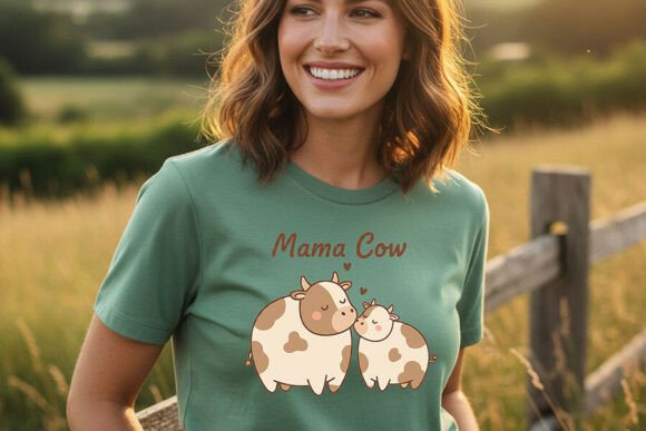 Mama Cow PNG: Western Farmhouse Design for Herd