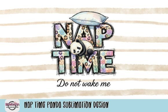 Nap Time Panda Sublimation Design: Whimsical Charm for Creative Projects
