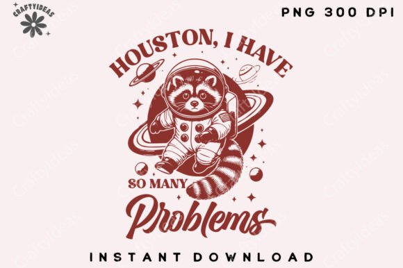 Raccoon Shirt Design: Vintage Houston Png for Creative Projects