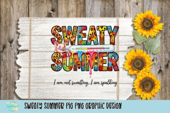 Sweaty Summer Pig: A Whimsical PNG for Creative Projects