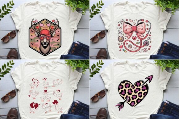 Valentine's Day T-Shirt Design Bundle: Professional Assets for Love-Themed Projects
